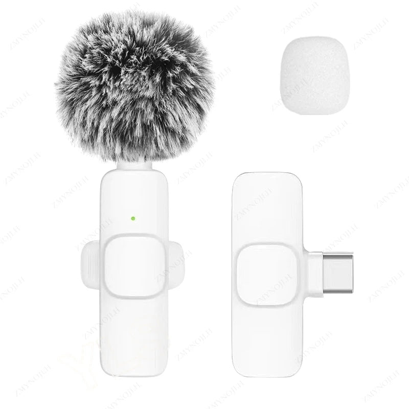 Nouveau microphone cravate sans fil, mini microphone portable pour enregistrement audio et vidéo, pour iPhone, Android, PC, appareil photo, jeux en direct, téléphone