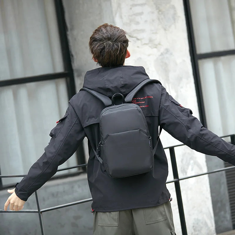 Mini sac à dos en toile pour homme, tendance, noir, cartable, petit sac japonais, sac de voyage, étanche
