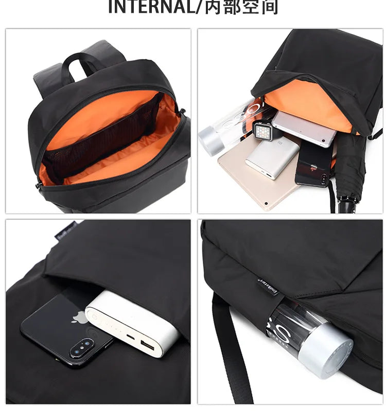 Mini sac à dos en toile pour homme, tendance, noir, cartable, petit sac japonais, sac de voyage, étanche