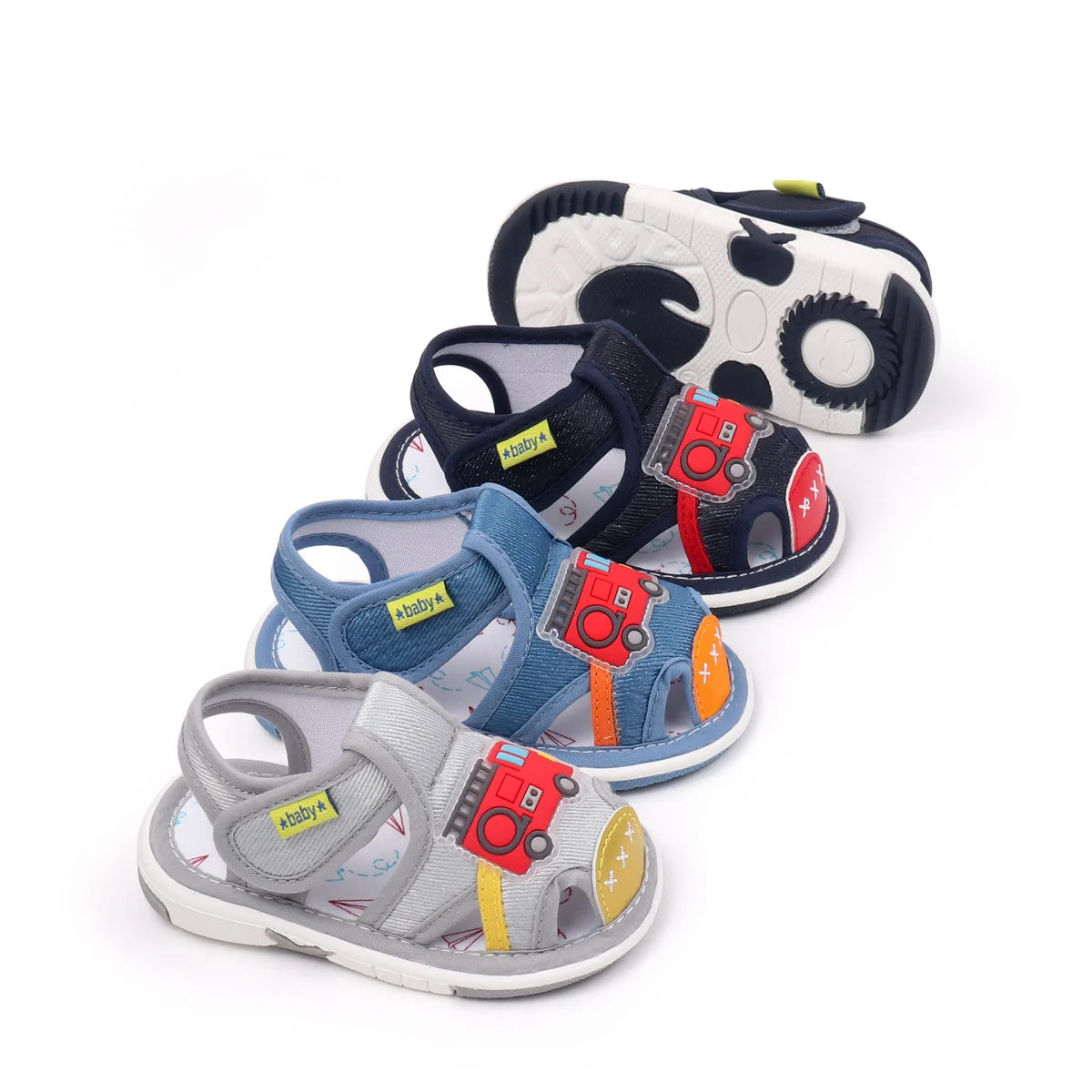 Chaussures d'été grinçantes pour bébés filles et garçons, chaussures de marche d'intérieur et d'extérieur de haute qualité avec TPR, tendance 2025