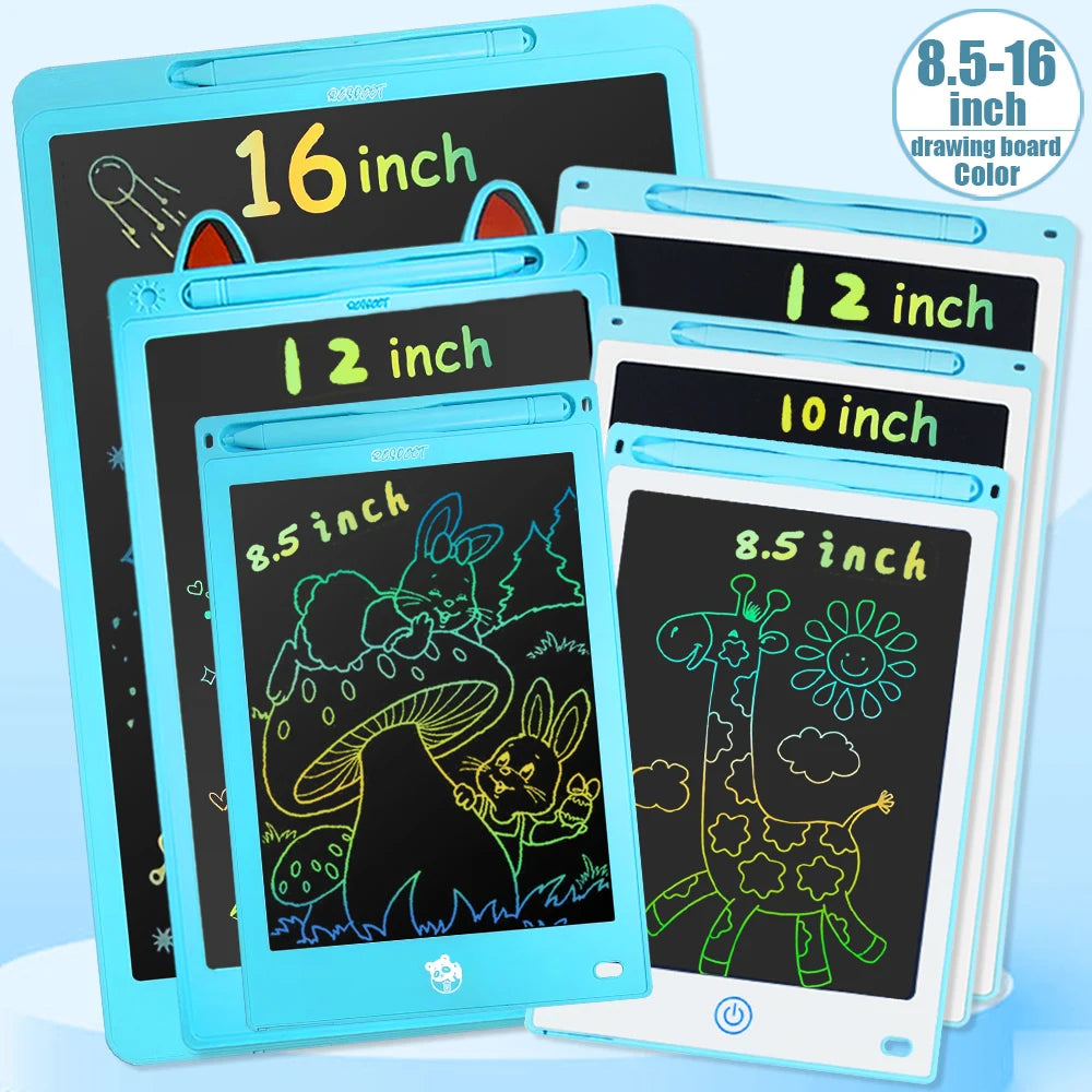 Tablette graphique LCD 8,5/10/12/16 pouces, tableau de dessin animé, jouets, cadeaux pour filles et garçons de 3 à 12 ans, bloc-notes pour enfants