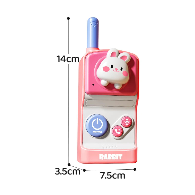 Talkie-walkie électronique pour enfants, 500 m, 2 pièces, radio, téléphone, communication, mini jouet rechargeable pour enfants de 3 ans