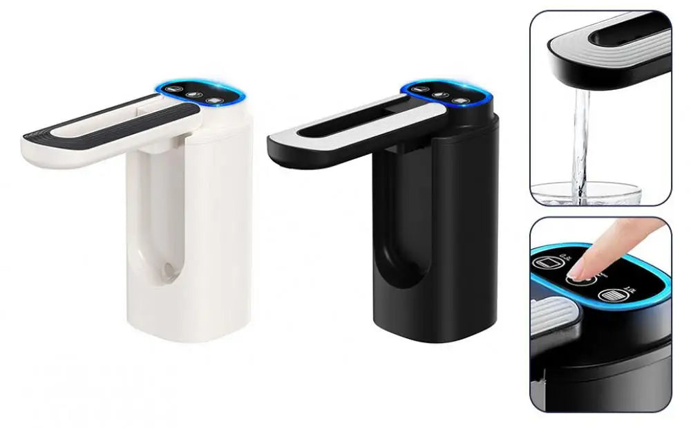 Distributeur d'eau automatique à pompe pour bouteille, chargement USB, distributeur d'eau électrique portable, pompe pour usage domestique et extérieur, pour bouteille de 2 à 5 gallons