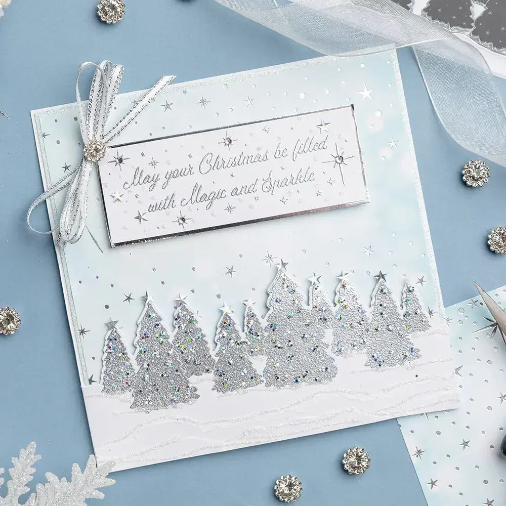 Winter Wonderland Christmas Ice Skate Snowflake Poinsettias Cutting Dies Hot Foil Scrapbooking Diary Decorate Embossing Template