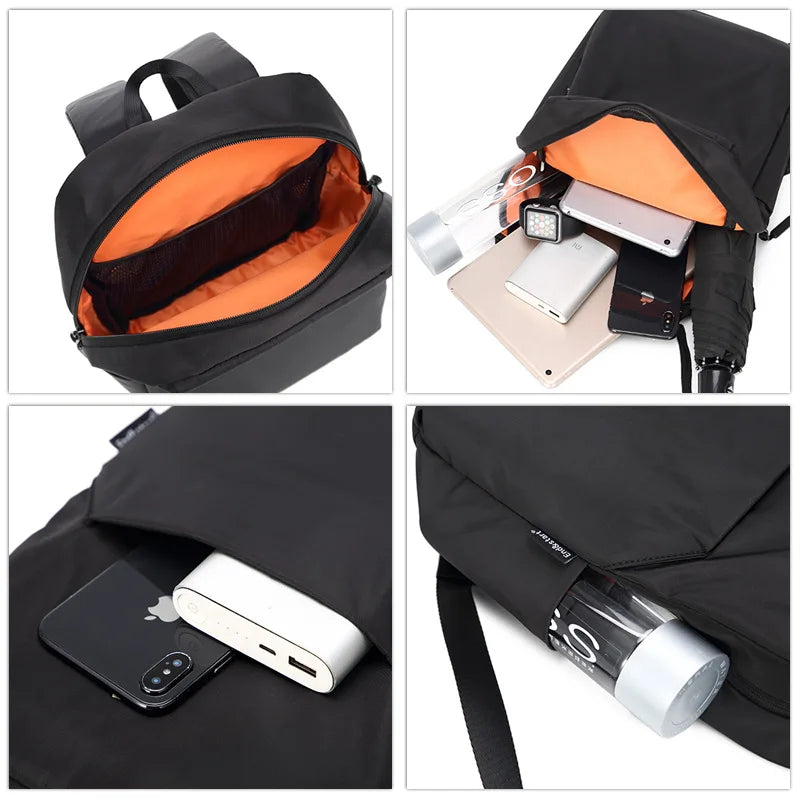 Mini sac à dos en toile pour homme, tendance, noir, cartable, petit sac japonais, sac de voyage, étanche