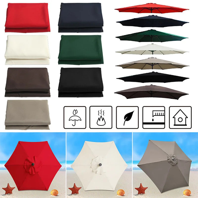 Parasol de jardin en tissu imperméable pour activités de plein air, pique-nique, camping