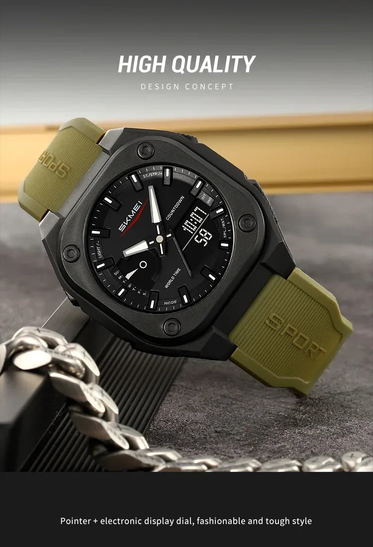 Montre SKMEI 2328 pour homme, accessoire de sport, étanche, réveil, numérique, électronique