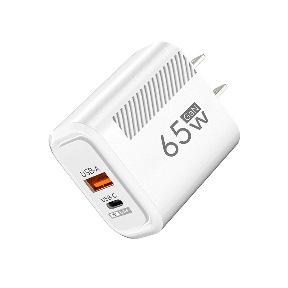 GaN 65W USB Type C Charger Fast Charging Mobile Phone Adapter Quick Charger For Samsung S23 Ultra Xiaomi 13 Huawei iPhone 14 13