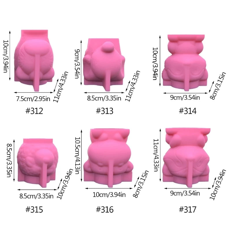 MXME Creative-Resin Plant Pots Silicone Mold Flower Pots Resin Mold Pen Holder Vase Epoxy Casting Mold