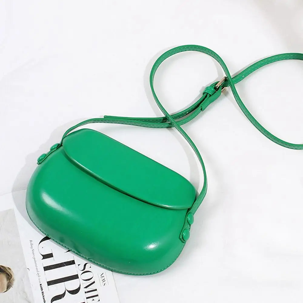 PU Leather Women Crossbody Bag Fashion Luxury Purse Sling Bags Saddle Shoulder Bag Candy Color Girl Messenger Bags