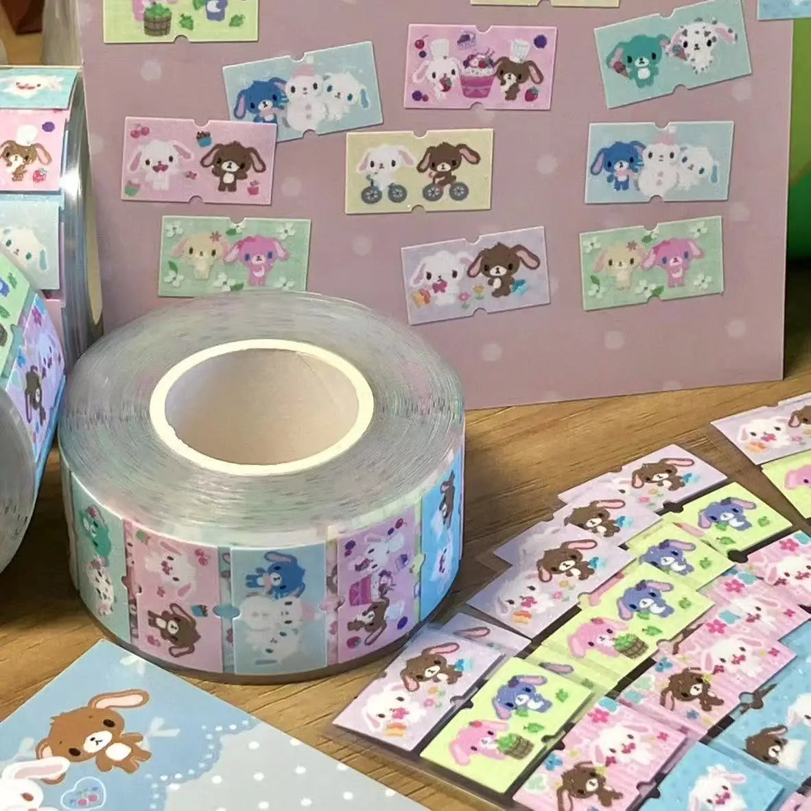 Repeat Kawaii Sanrio Sugarbunnies Cartoon Label Stickers Creative Peripherals Hand Account Notes Decorative Sealing Stickers