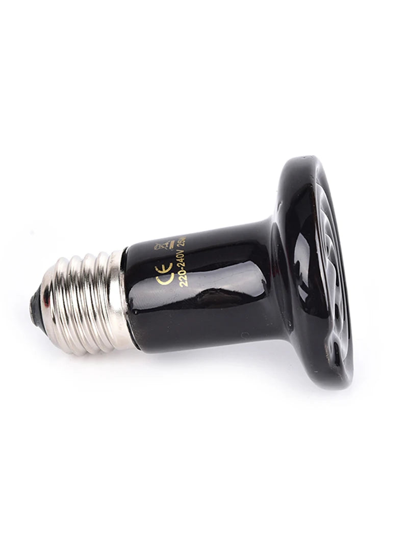 Reptile Heat Lamp Black Infrared Ceramic Emitter Heat Light Bulb Pet Brooder 220-240V Touch Lamp For Chameleon Cage Snake Tank