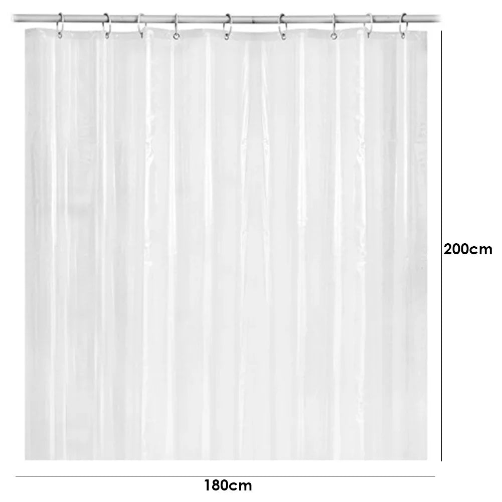 Foldable Magnetic Shower Curtain Waterproof Bath Curtain with 12/14 Hooks Modern Curtain Privacy Bathroom Divider for Bathroom