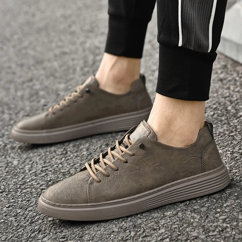 2024 New Genuine Leather Men's Casual Shoes Luxury Brand Outdoor Sneakers Tennis Masculino High Quality Sport Shoes for Men