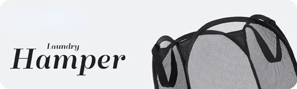 Large Laundry Basket Collapsible Mesh Pop Up Laundry Hamper Side Pocket Breathable Clothes Storage Laundry Storage Organization
