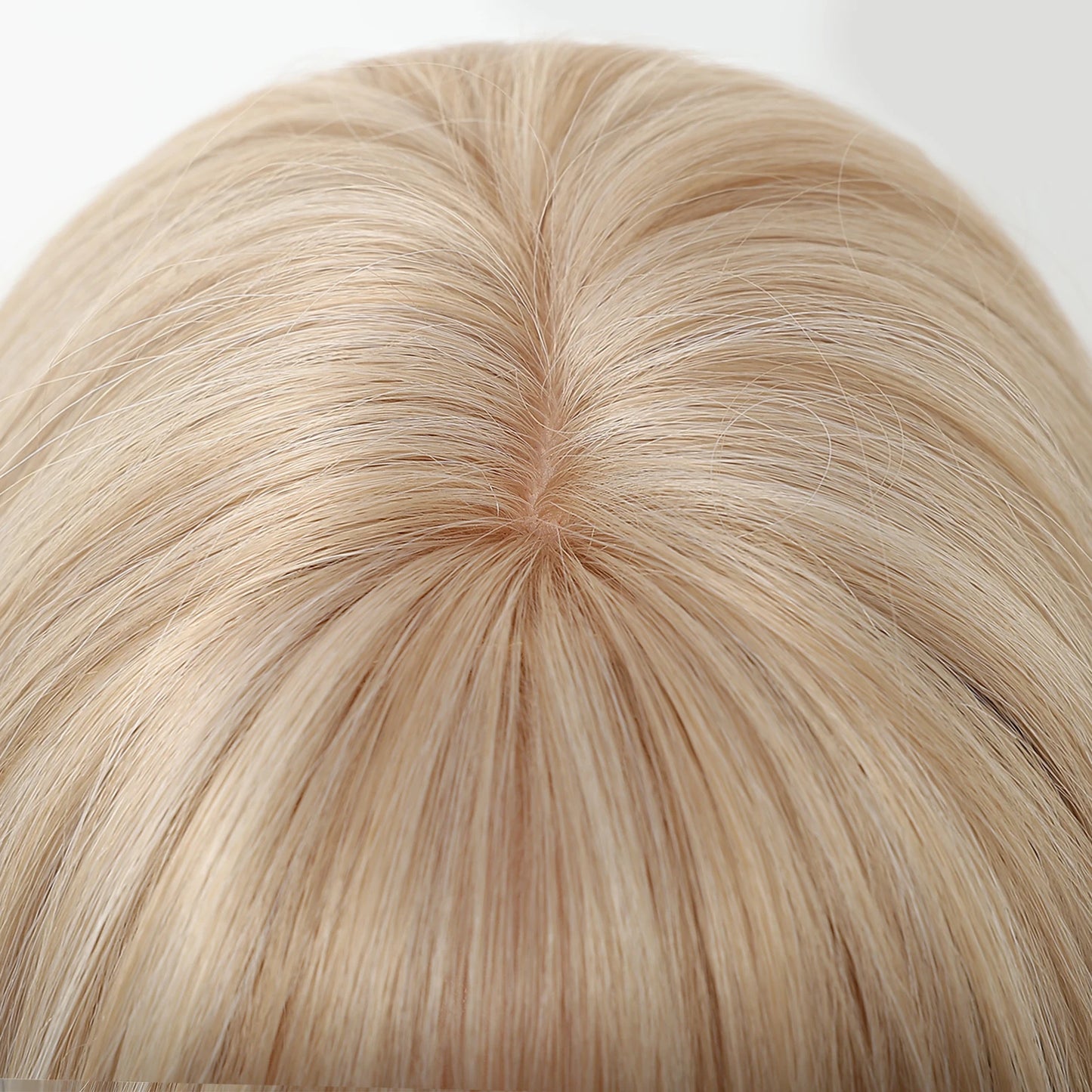 Perruques synthétiques longues blondes EASIHAIR pour femmes, cheveux naturels lisses et dégradés avec frange, résistantes à la chaleur, pour un usage quotidien