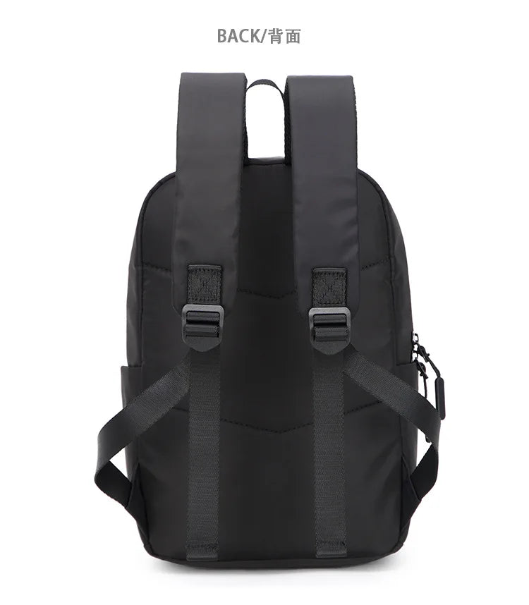 Mini sac à dos en toile pour homme, tendance, noir, cartable, petit sac japonais, sac de voyage, étanche
