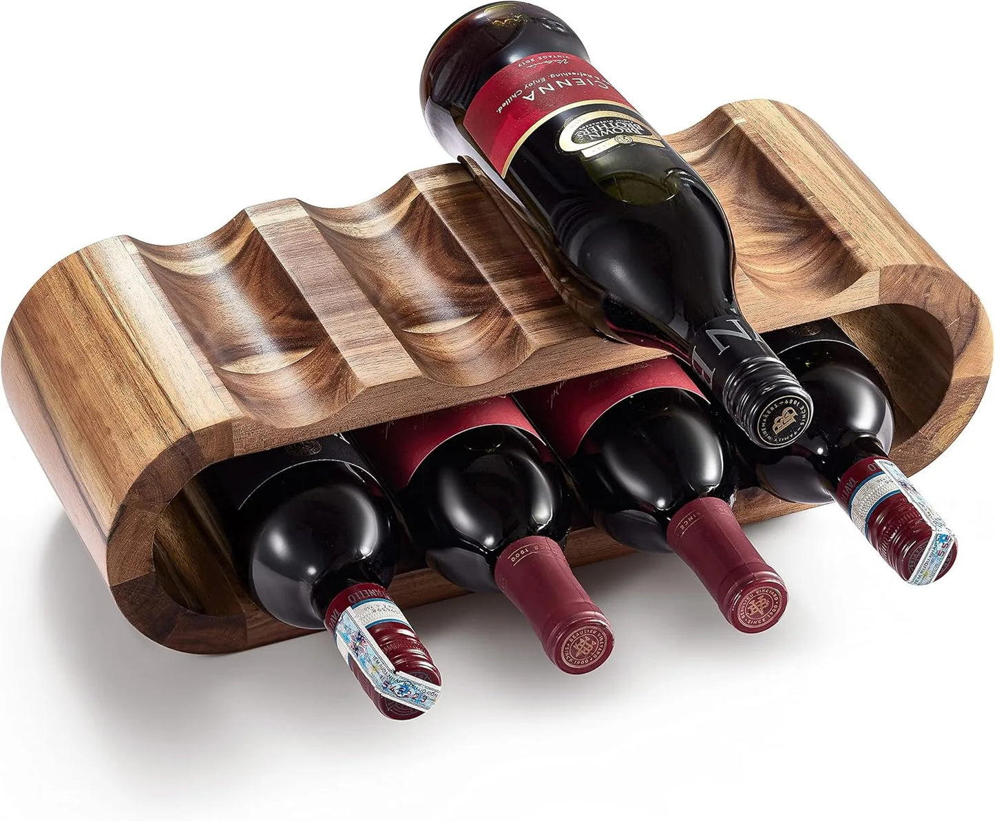 Wooden Wine Rack Wine Cellar Storage Water Bottle Organizer Wine Stand Holder for Bar Party Home Countertop Cabinet Inserts
