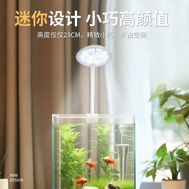 Lampe d'aquarium USB 5 W 7 W LED étanche pour aquarium, lampe sous-marine pour poissons, décoration d'aquarium, lampe pour plantes, mini lampe pour aquarium