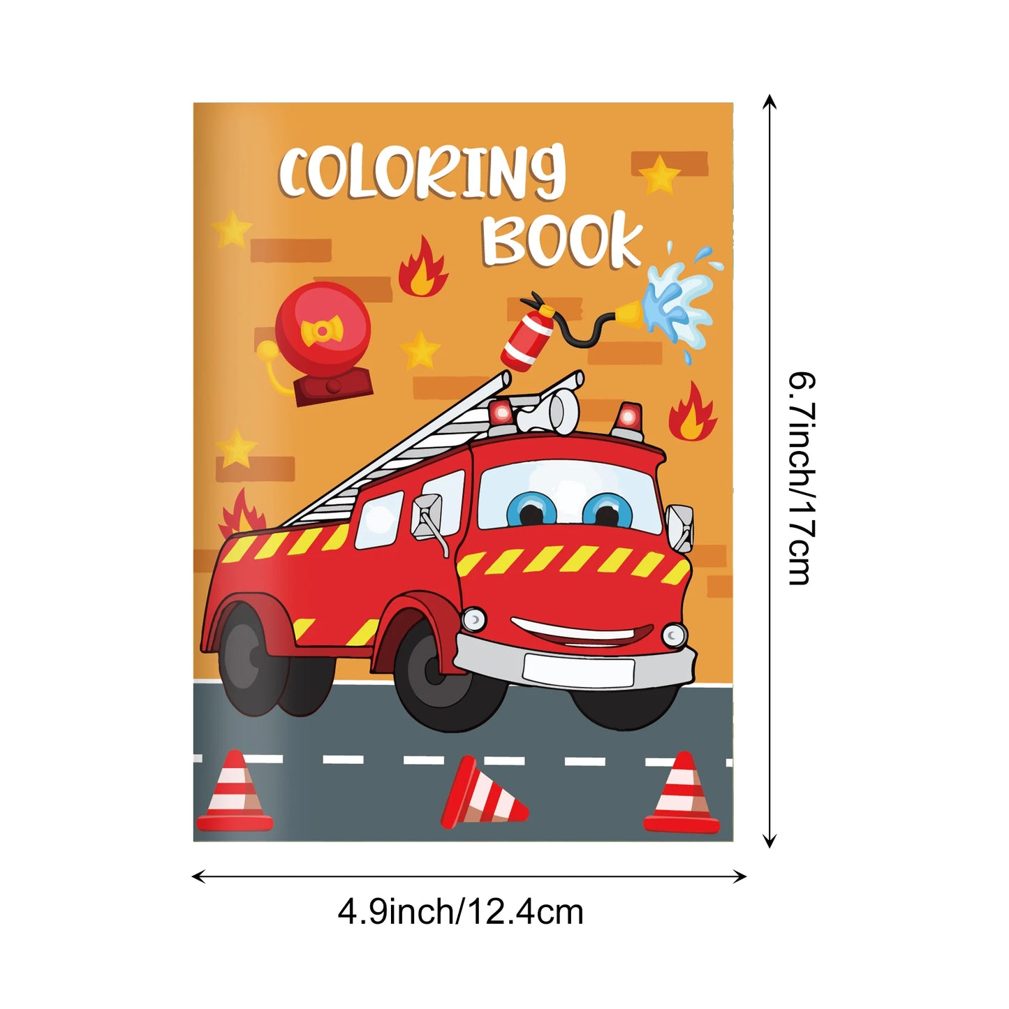 16pcs Vehicle Theme Coloring Books Graffiti Aircraft Fire Truck Pattern DIY Drawing Painting Books For Kids Gifts Party Supplies