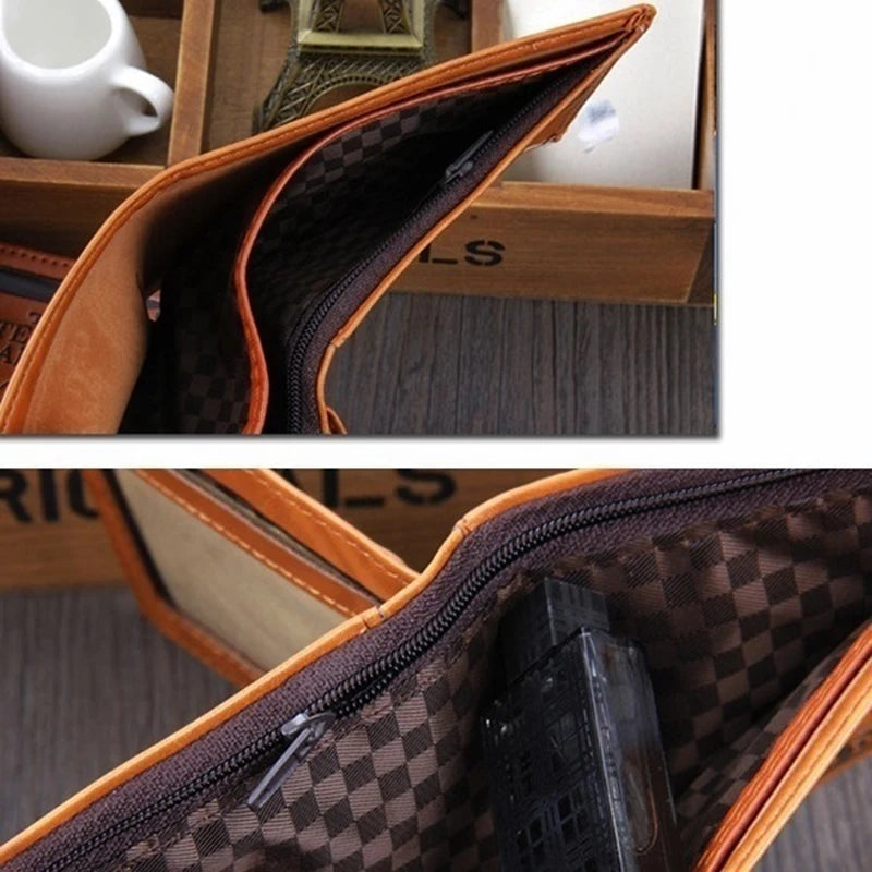 Men's Wallets With 100 US Dollar Pattern Wallet Male Leather Wallet Photo Card Holder Fashion Large Capacity Wallet Purse Bag