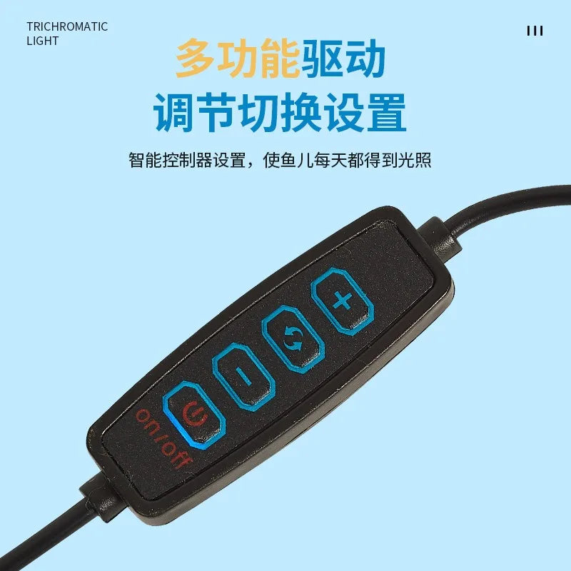 Lampe d'aquarium USB 5 W 7 W LED étanche pour aquarium, lampe sous-marine pour poissons, décoration d'aquarium, lampe pour plantes, mini lampe pour aquarium