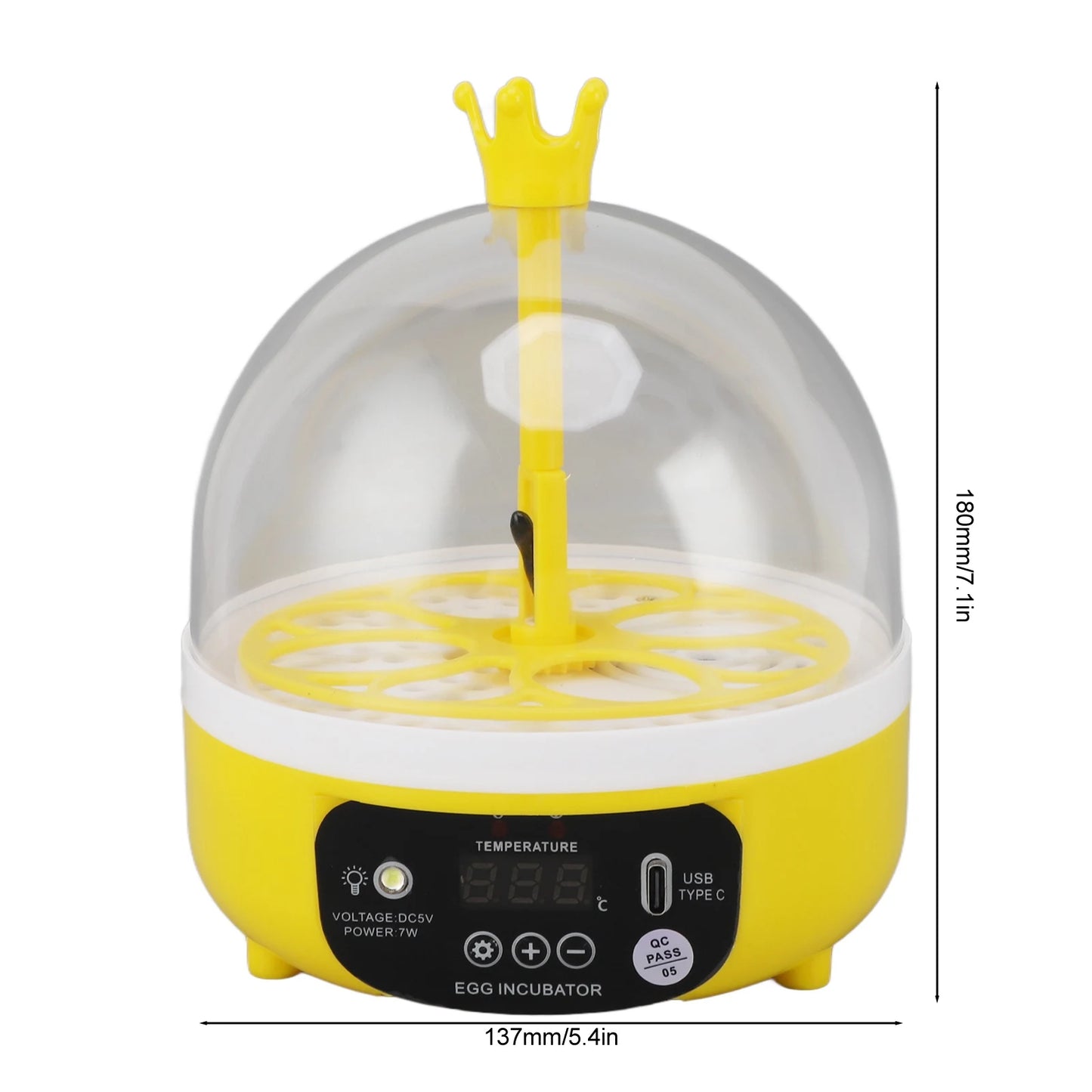 Mini incubateur d'œufs pour la maison, contrôle automatique de la température et de l'humidité, 4 œufs, chandelle, machine à couver pour volailles, poulets, canards, Pi