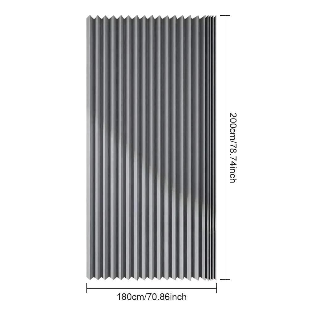 Foldable Magnetic Shower Curtain Waterproof Bath Curtain with 12/14 Hooks Modern Curtain Privacy Bathroom Divider for Bathroom