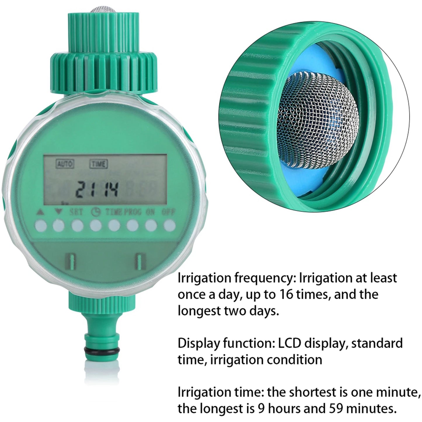 Minuterie d'arrosage avec écran LCD, système d'arrosage automatique de jardin, système d'irrigation goutte à goutte