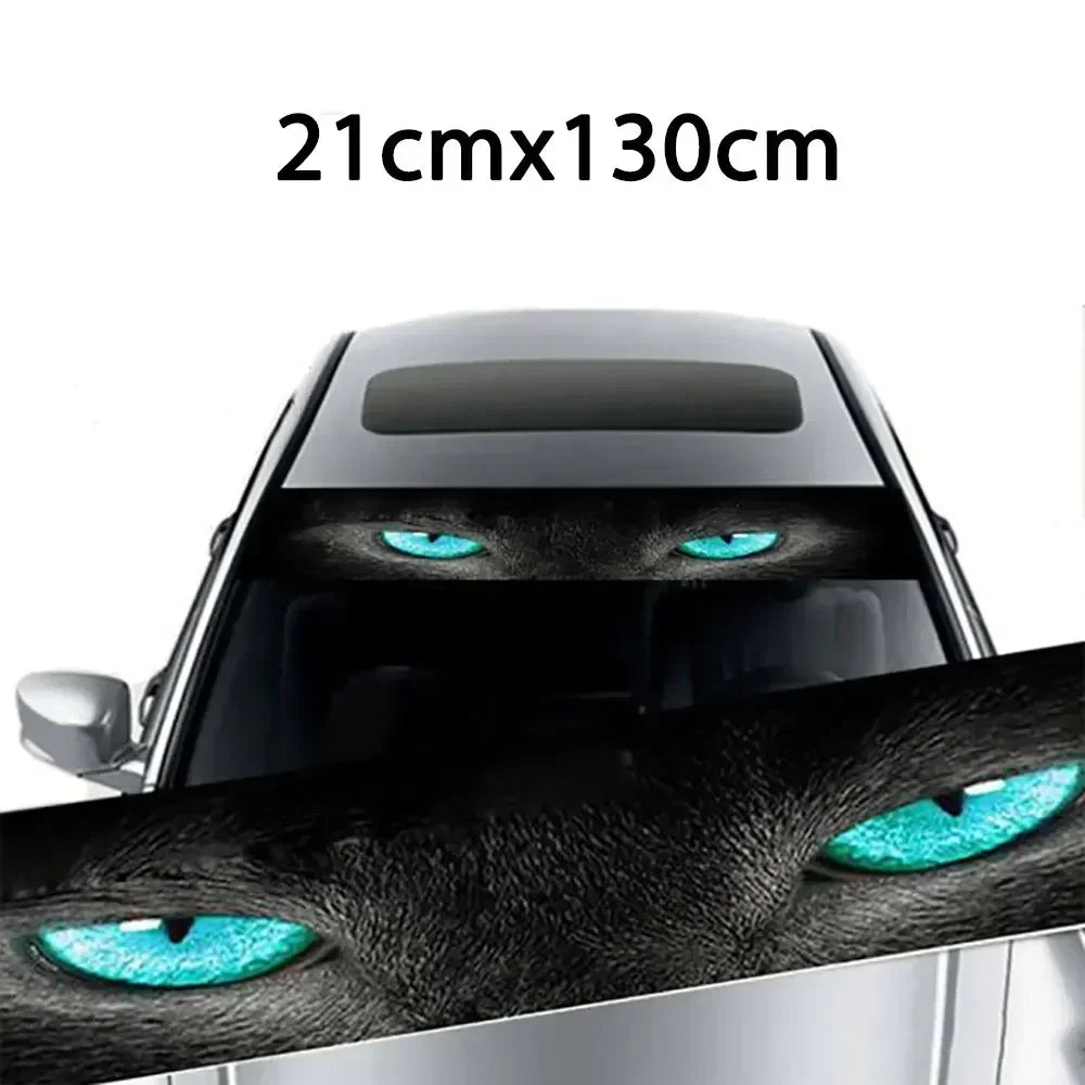 Car Front Windshield Sunshade Stickers 3D Vinyl Film Sunshade Decorative Stickers for Auto Front Windshield Decorative Sticker