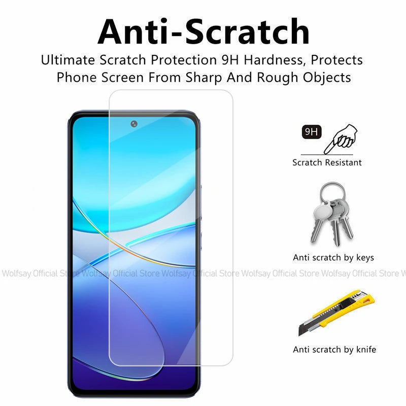 2/4PCS Screen Protector For Vivo V40 SE Tempered Glass Vivo V40 SE Full Glue Screen Phone Glass Protective Film For Vivo V40 SE