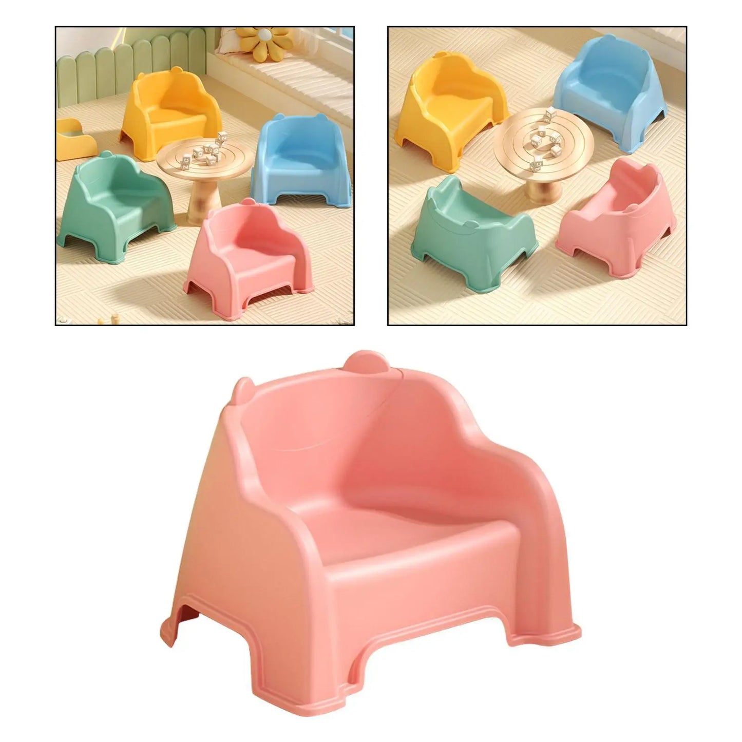 Small Stool with Backrest Shoe Changing Stool Children's Stool for Bathroom Bedside Table