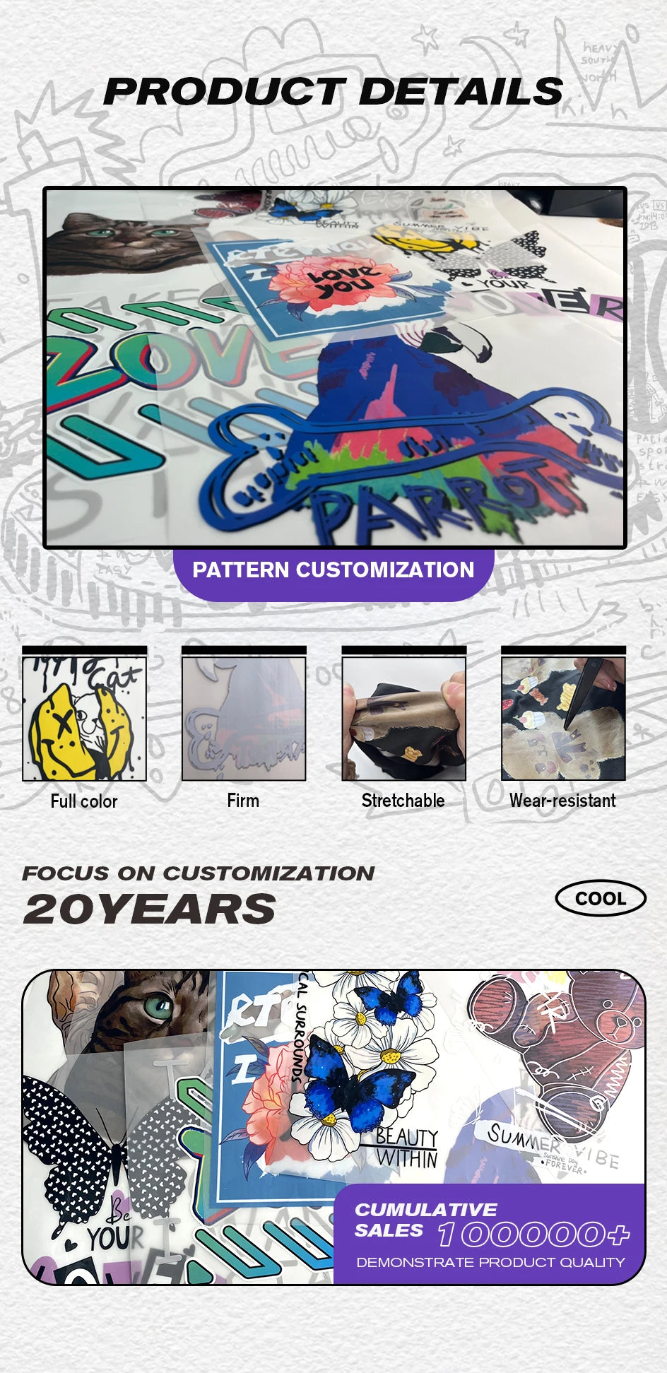 Autocollant personnalisé avec logo, transfert thermoadhésif, patchs thermoadhésifs pour vêtements, autocollants à transfert thermique
