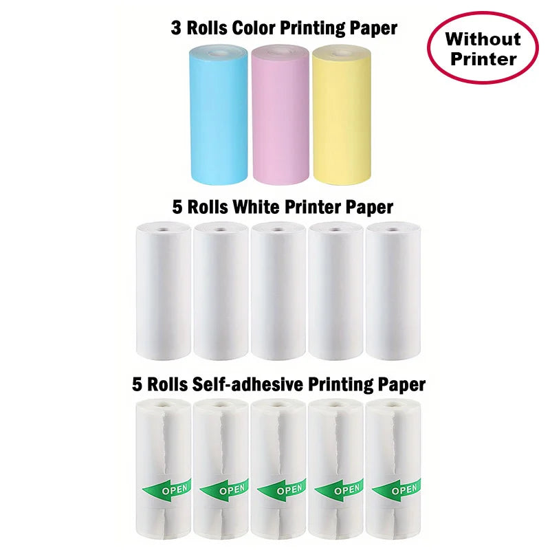 X6 Mini Pocket Sticker Printer Bluetooth Wireless Connection Portable Sticker Maker for Learning, Note, Journal, DIY, Work