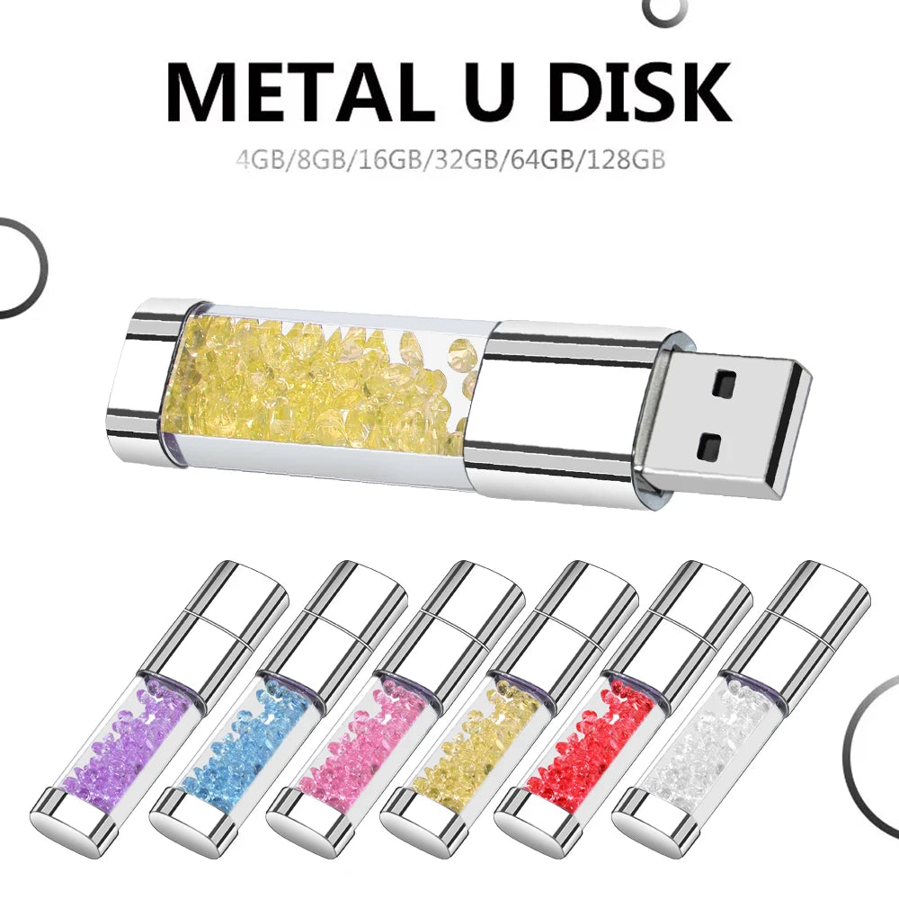 Crystal Diamond Usb Flash Drive 2.0 4GB 8GB 16GB 32GB 64GB 128GB Pendrive Stick Usb disk Memoria Stick Exquisite gift