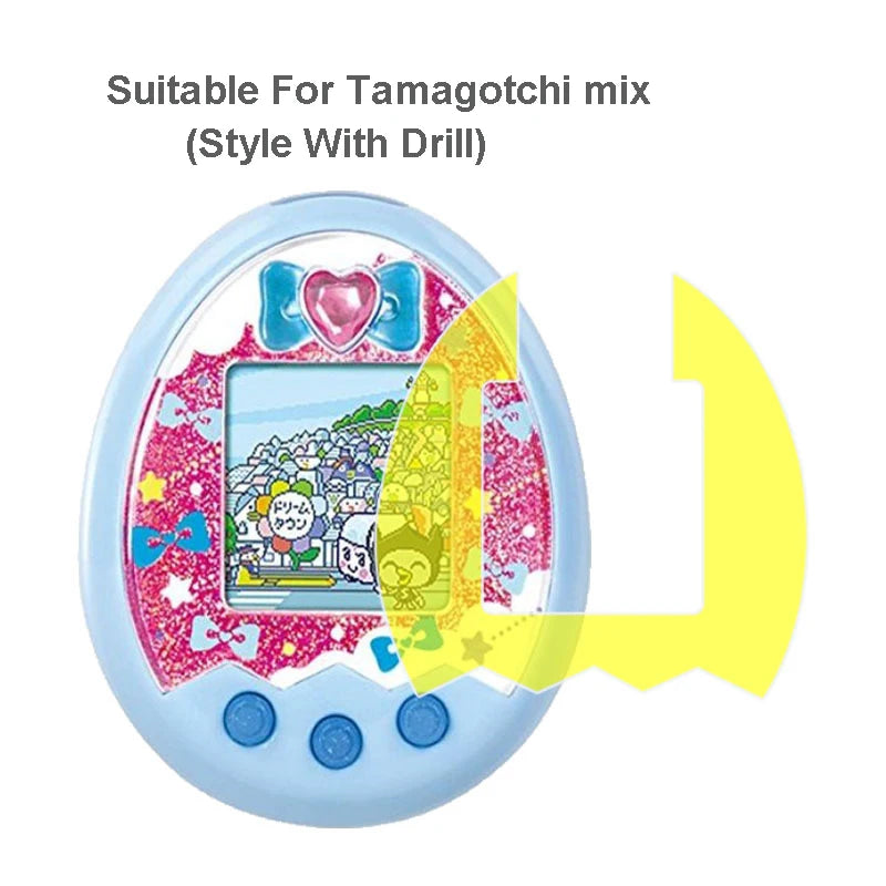 Lot de 5 films de protection en TPU souple doré pour jeux électroniques virtuels pour animaux de compagnie, pour Tamagotchis, Pix, Meets et Sweets