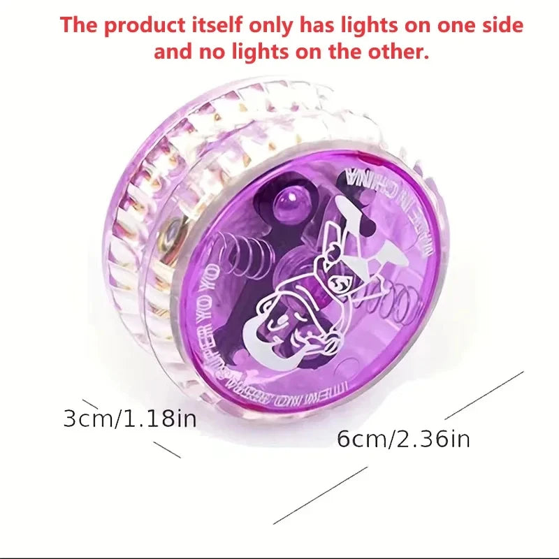 Yo-yo lumineux pour enfants, jouet créatif à paillettes, Yo-yo pour garçon, puzzle yo-yo éblouissant, balle yo-yo phosphorescente
