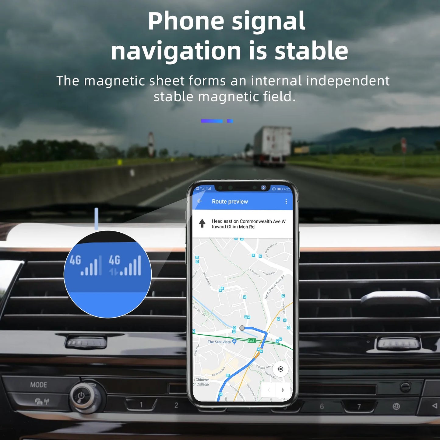 Magnetic Car Phone Holder Magnet Smartphone Support GPS Foldable Phone Stand Bracket Car Charger Holder For iPhone 15 14 Xiaomi