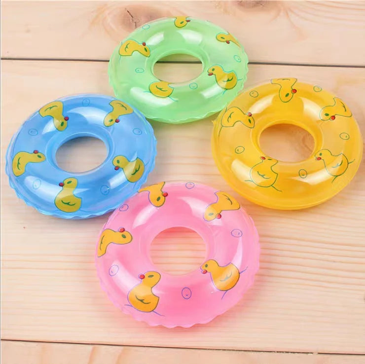 Mini bouée de bain pour enfants, jouet de piscine, anneau flottant, jouet amusant pour bébé, poupée flottante en caoutchouc, jeux gonflables