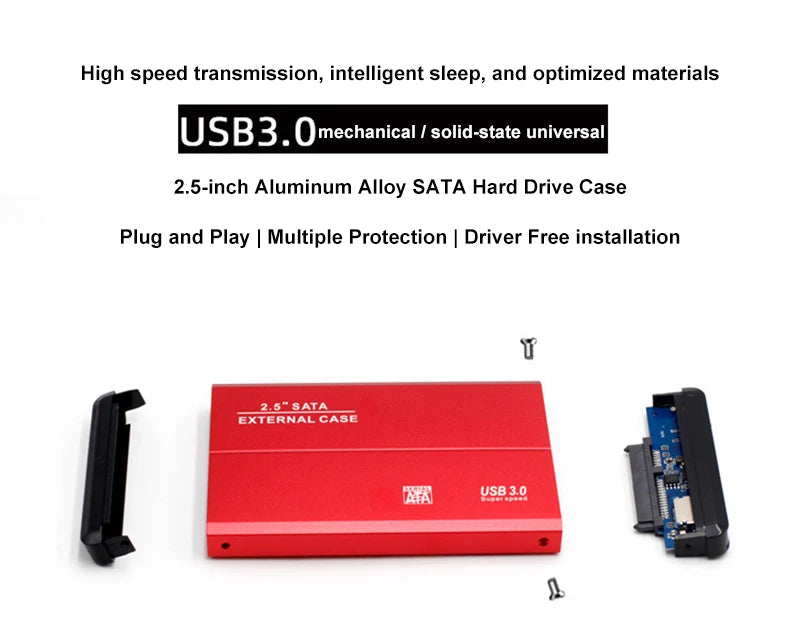 UTHAI 2.5 inch USB 3.0 Mobile Aluminum Alloy Hard Drive Case With Serial Port External SATA Hard Drive Case for Notebook BN04