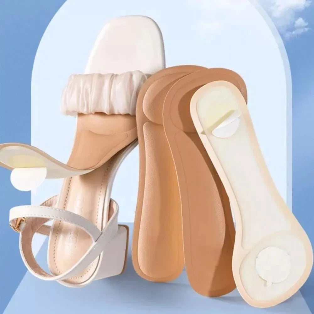 Semelles intérieures auto-adhésives souples pour talons hauts pour femmes, antidérapantes, autocollantes pour talons hauts