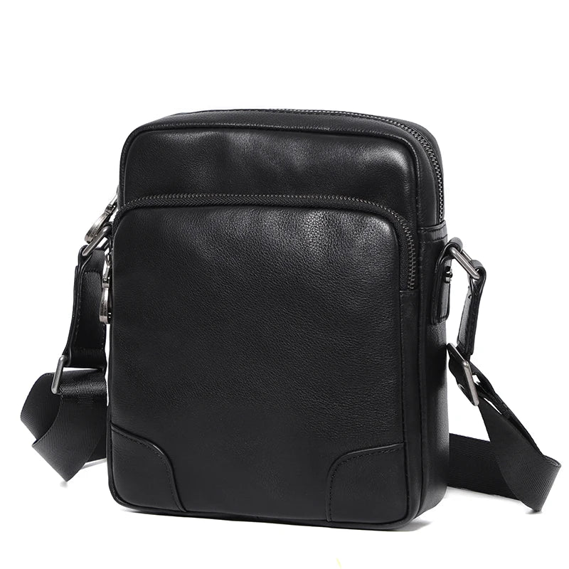 Sac à bandoulière en cuir véritable naturel pour homme, sacoche à rabat en cuir souple, petit sac à bandoulière pour homme, sacoche en cuir de vachette première couche