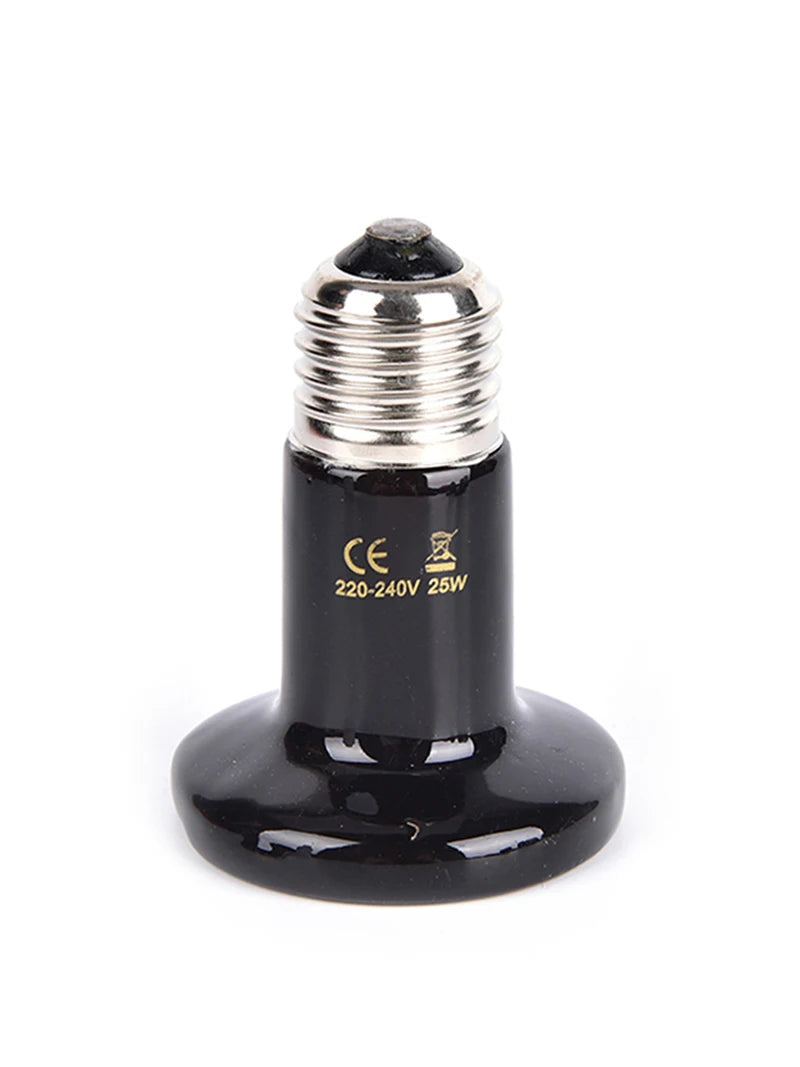Reptile Heat Lamp Black Infrared Ceramic Emitter Heat Light Bulb Pet Brooder 220-240V Touch Lamp For Chameleon Cage Snake Tank