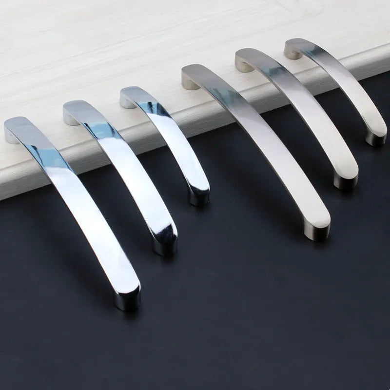 Poignées de meuble en alliage d'aluminium brossé pour porte de cuisine, tiroir, meuble moderne