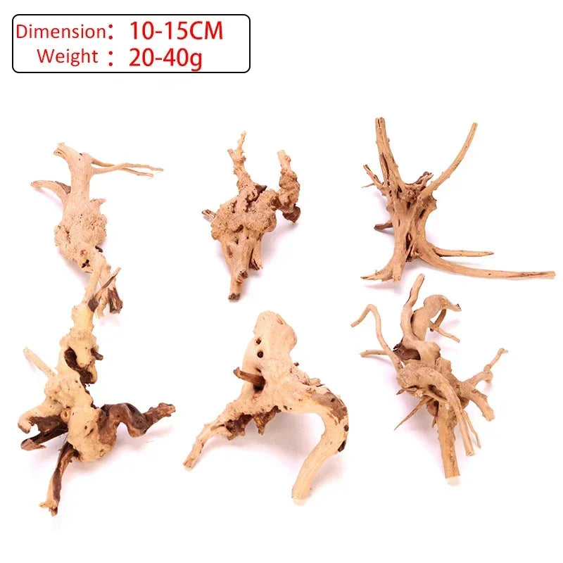 Natural Tree Trunk Aquarium Decoration Fish Tank Ornament Driftwood Cuckoo Roots Micro Landscape for Reptiles and Aquatic Decor