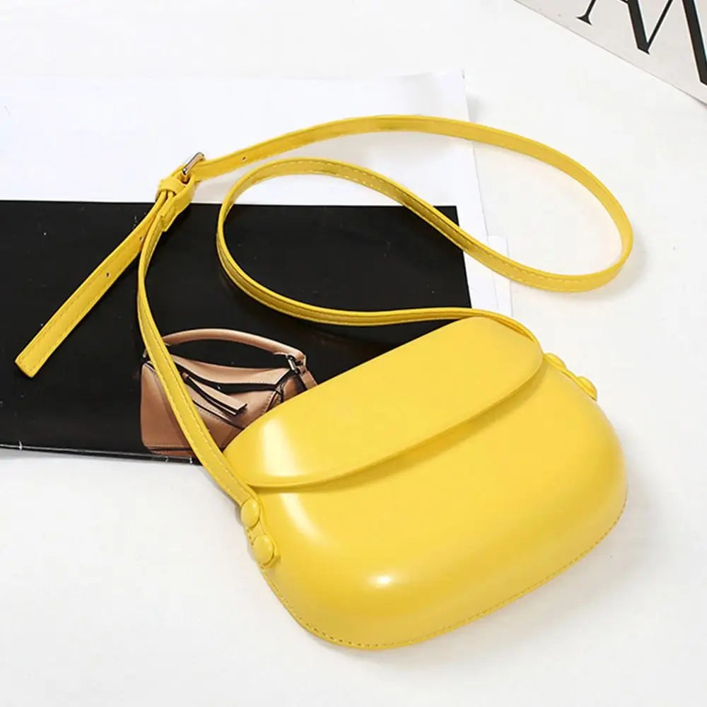 PU Leather Women Crossbody Bag Fashion Luxury Purse Sling Bags Saddle Shoulder Bag Candy Color Girl Messenger Bags