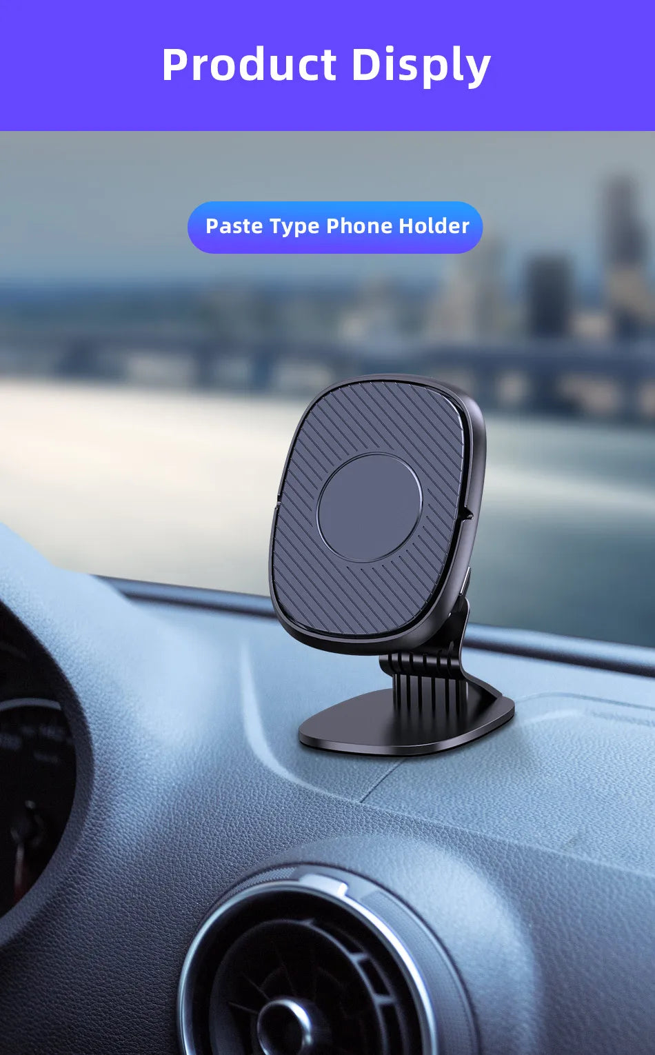Magnetic Car Phone Holder Magnet Smartphone Support GPS Foldable Phone Stand Bracket Car Charger Holder For iPhone 15 14 Xiaomi