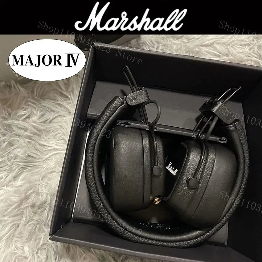 Casque Bluetooth Marshall Major IV 4, basses profondes, design ergonomique, plus de 80 heures d'autonomie, casque de sport pliable sans fil