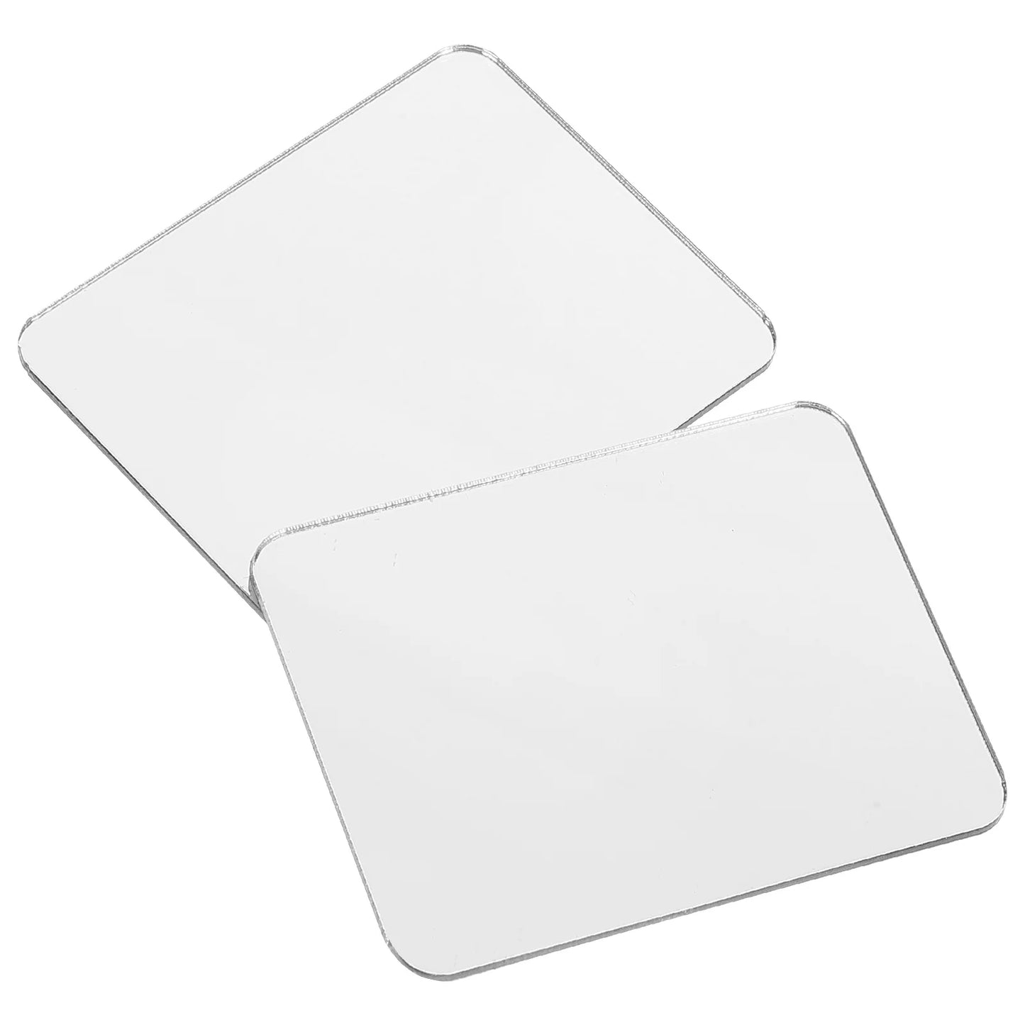 2Pcs Phone Case Mirror Sticker Makeup Mirror Decal Adhesive Mirror Acrylic Small For Dust Plug Mobile Phone Accessories Phone