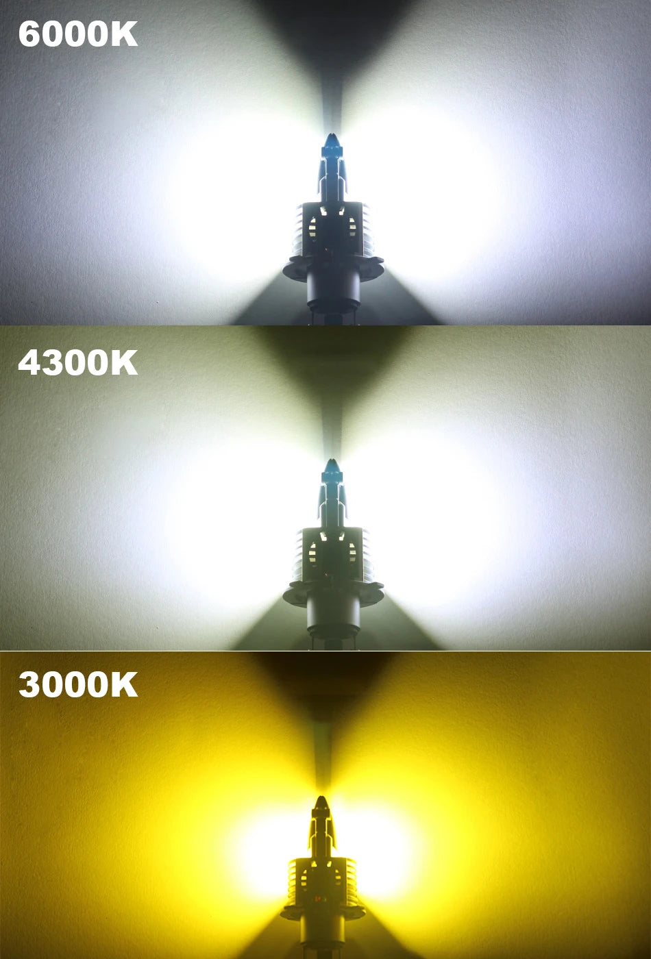 EURS H4 LED headlights 16000LM 80W 6000K 4300K 9003 bulbs for automotive and motorcycle headlights 12V 24V
